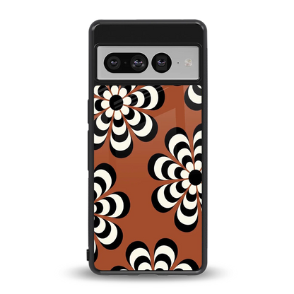 Earthy Bloom back phone cover | glass case for google pixel 7 pro