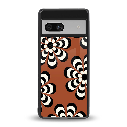 Earthy Bloom back phone cover | glass case for google pixel 7
