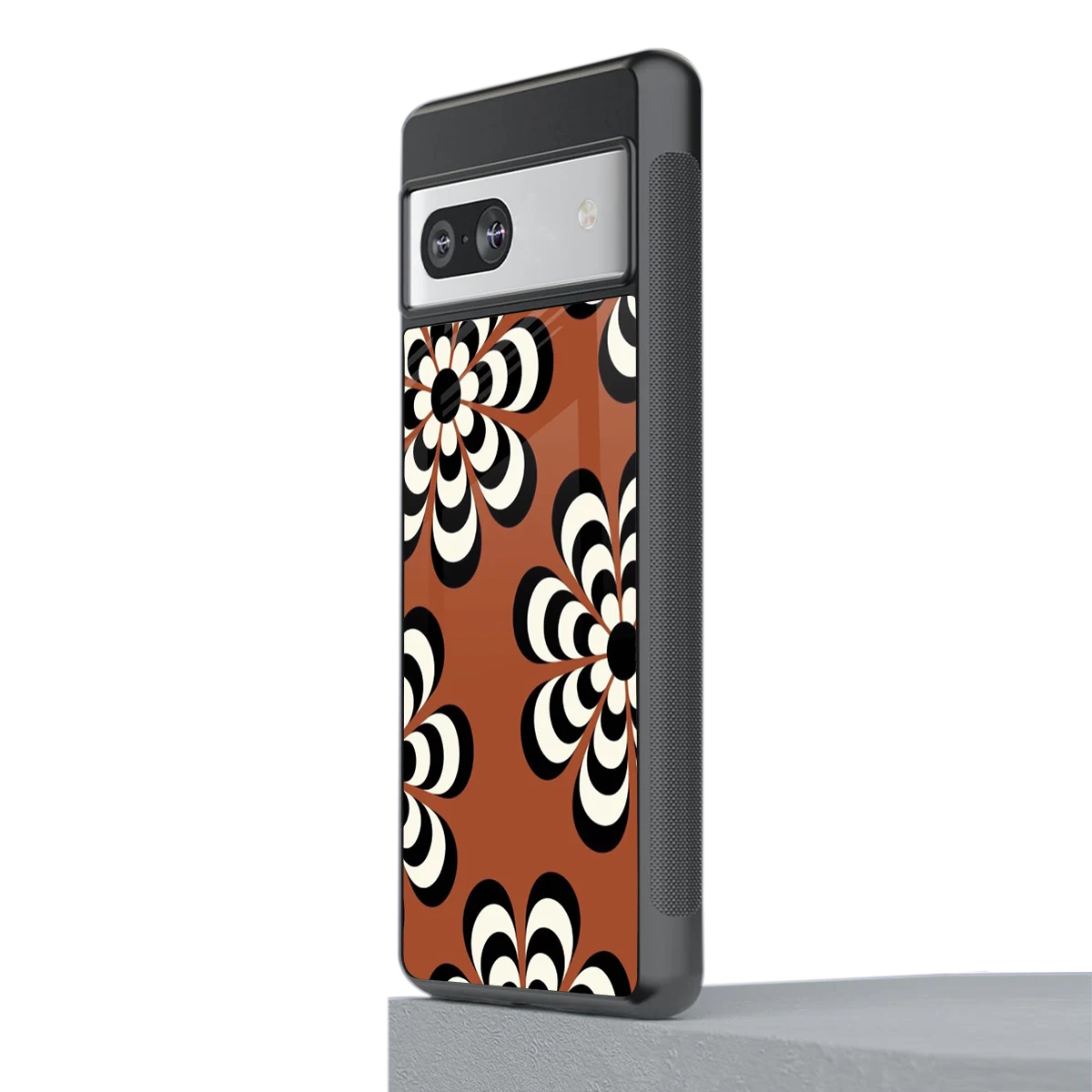 Earthy Bloom stylish phone case for google pixel 7 | glossy glass and slim fit