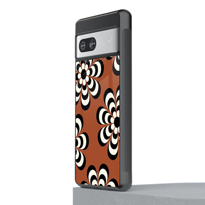 Earthy Bloom stylish phone case for google pixel 7 | glossy glass and slim fit