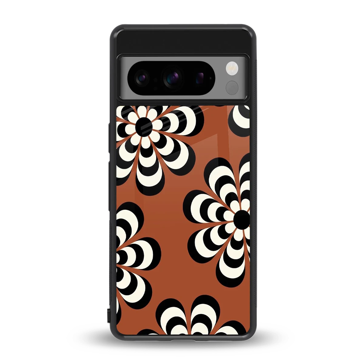 Earthy Bloom back phone cover | glass case for google pixel 8 pro
