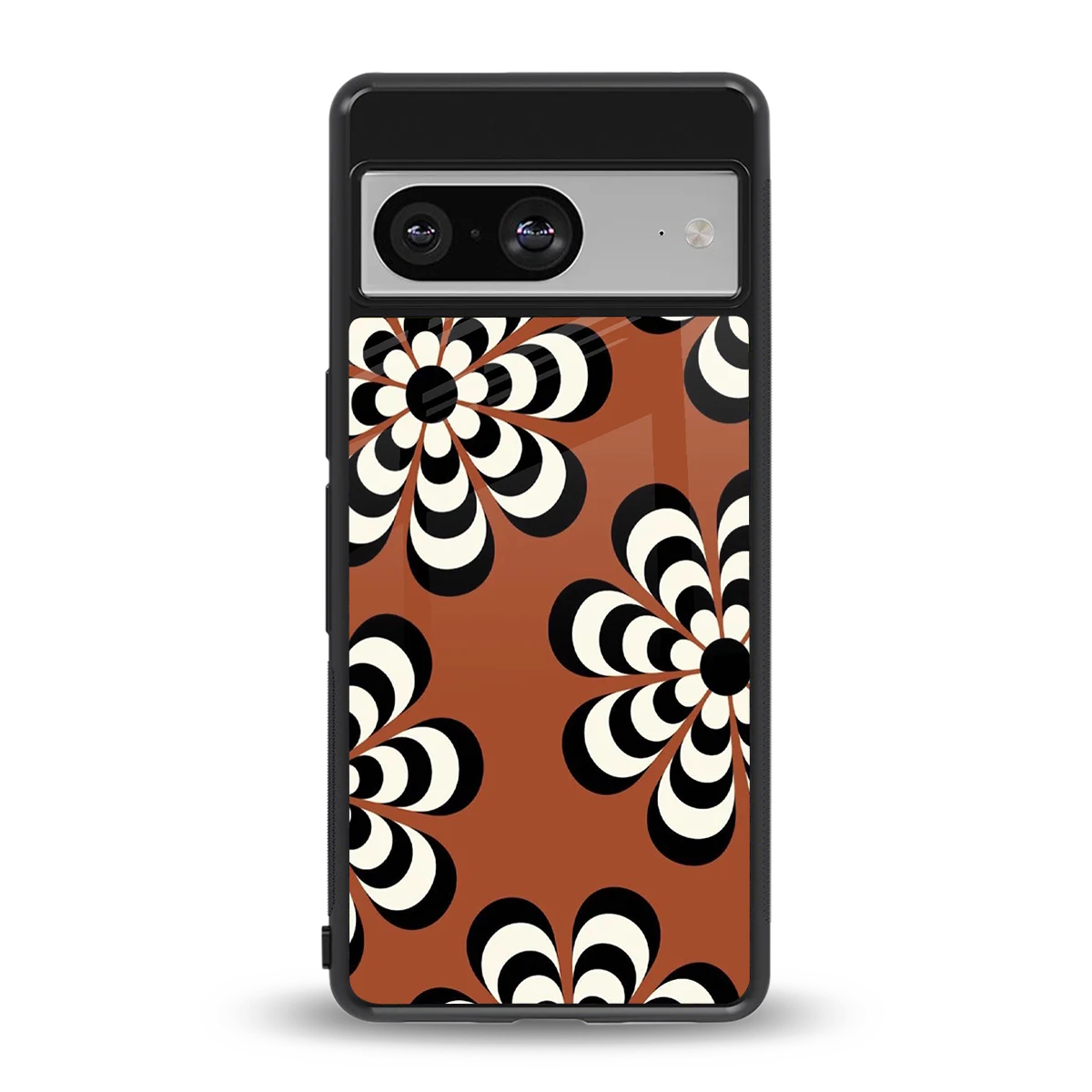 Earthy Bloom back phone cover | glass case for google pixel 8