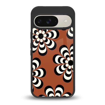 Earthy Bloom back phone cover | glass case for google pixel 9