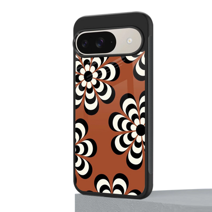 Earthy Bloom google pixel 9 mobile cover | shockproof glass phone case