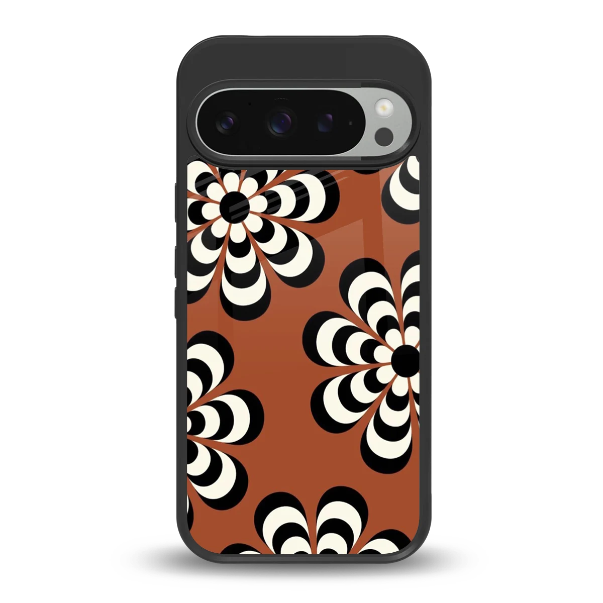 Earthy Bloom back phone cover | glass case for google pixel 9 pro