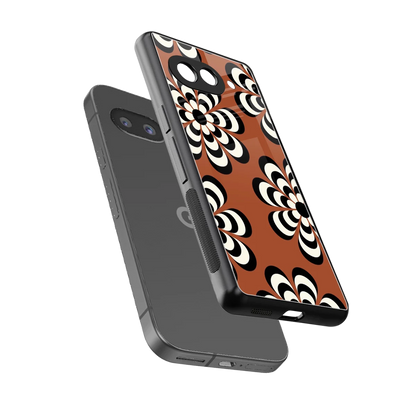 Earthy Bloom sleek google pixel 10a cover with tempered glass back and TPU edges