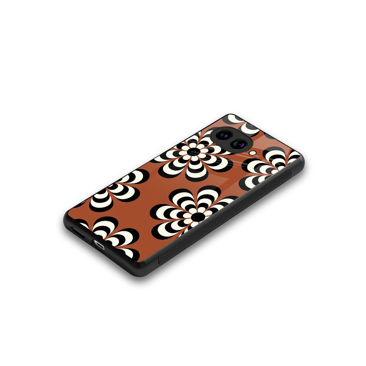 Earthy Bloom stylish phone case for google pixel 10a | glossy glass and slim fit