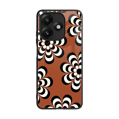 Earthy Bloom back phone cover | glass case for redmi 12 5g