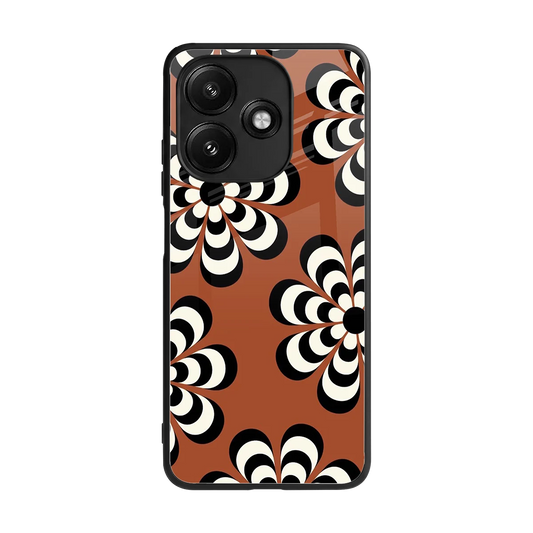 Earthy Bloom back phone cover | glass case for redmi 12 5g