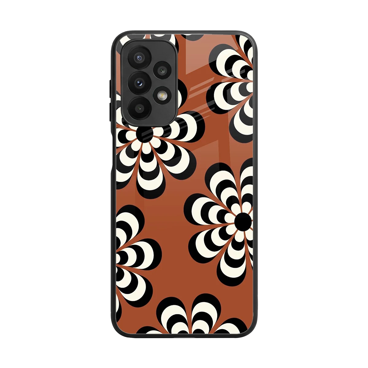 Earthy Bloom back phone cover | glass case for samsung galaxy a23