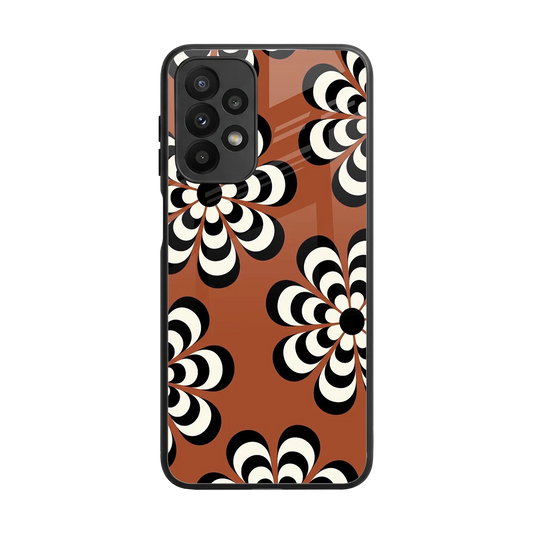 Earthy Bloom back phone cover | glass case for samsung galaxy a23