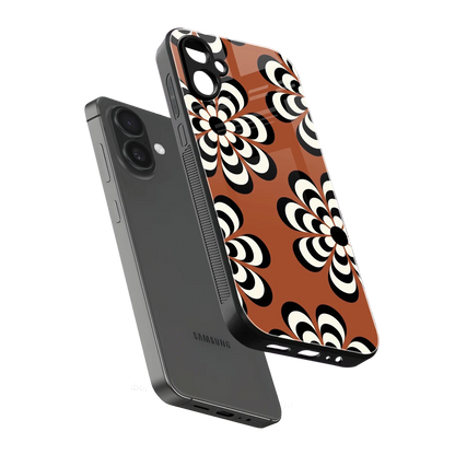 Earthy Bloom sleek samsung galaxy a06 5g cover with tempered glass back and TPU edges