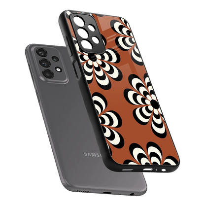 Earthy Bloom sleek samsung galaxy a23 cover with tempered glass back and TPU edges