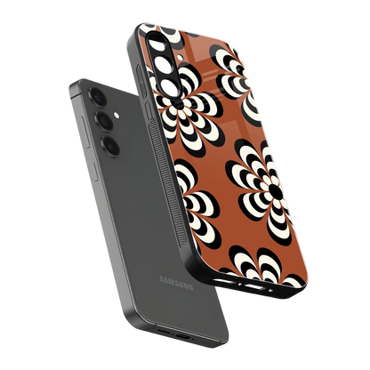 Earthy Bloom sleek samsung galaxy a14 5g cover with tempered glass back and TPU edges