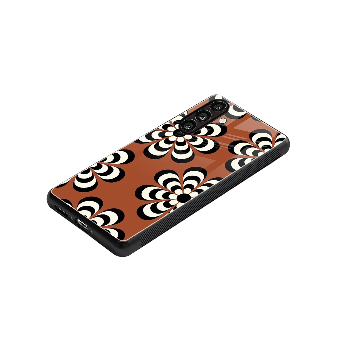 Earthy Bloom stylish phone case for samsung galaxy a37 5g | glossy glass and slim fit