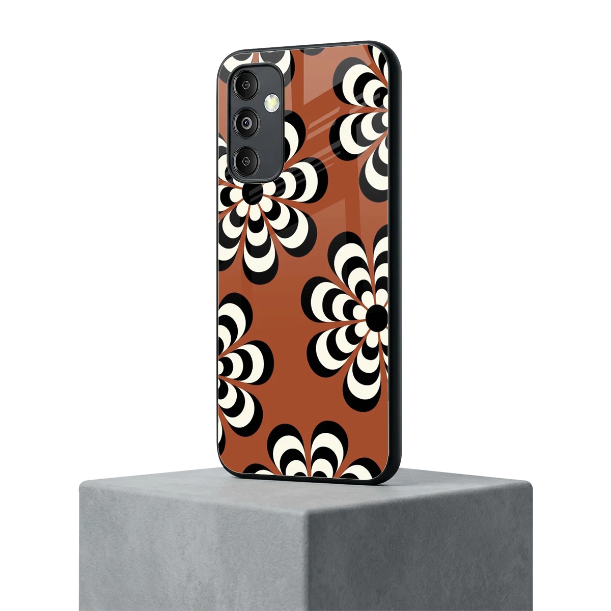 Earthy Bloom samsung galaxy m14 5g mobile cover | shockproof glass phone case