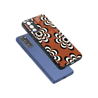 Earthy Bloom sleek samsung galaxy s20 fe cover with tempered glass back and TPU edges