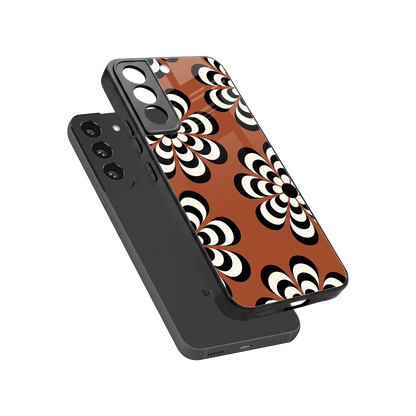 Earthy Bloom sleek samsung galaxy s22 cover with tempered glass back and TPU edges