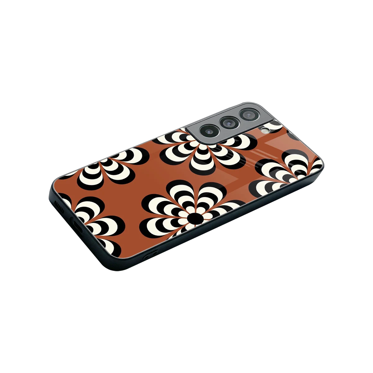 Earthy Bloom stylish phone case for samsung galaxy s22 | glossy glass and slim fit