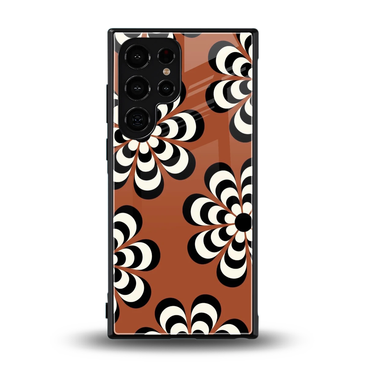 Earthy Bloom back phone cover | glass case for samsung galaxy s24 ultra