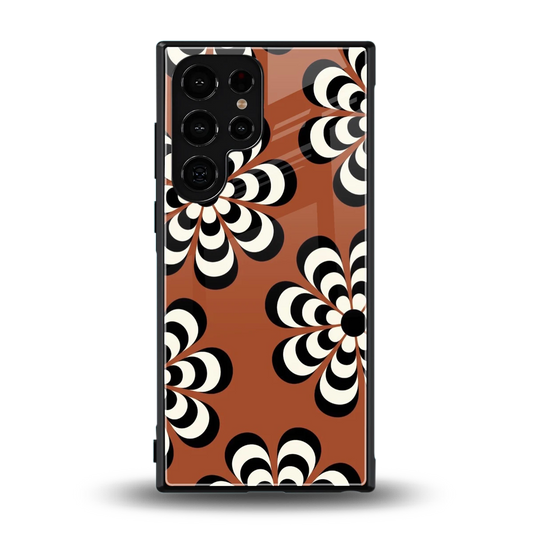 Earthy Bloom back phone cover | glass case for samsung galaxy s24 ultra