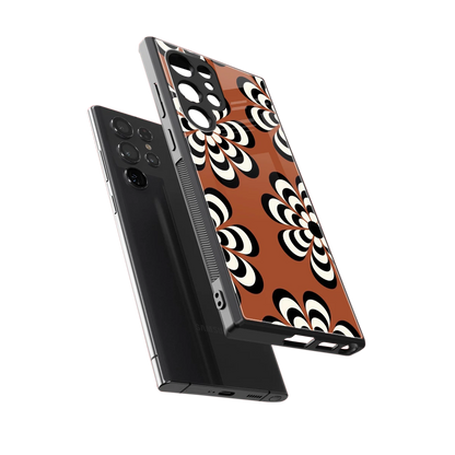 Earthy Bloom sleek samsung galaxy s23 ultra cover with tempered glass back and TPU edges