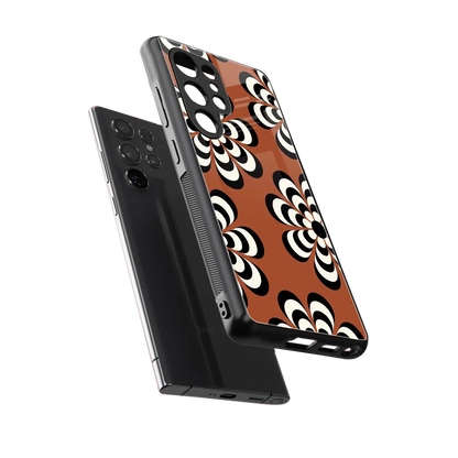 Earthy Bloom sleek samsung galaxy s25 ultra cover with tempered glass back and TPU edges