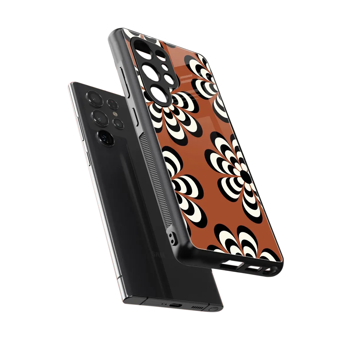 Earthy Bloom sleek samsung galaxy s26 ultra cover with tempered glass back and TPU edges