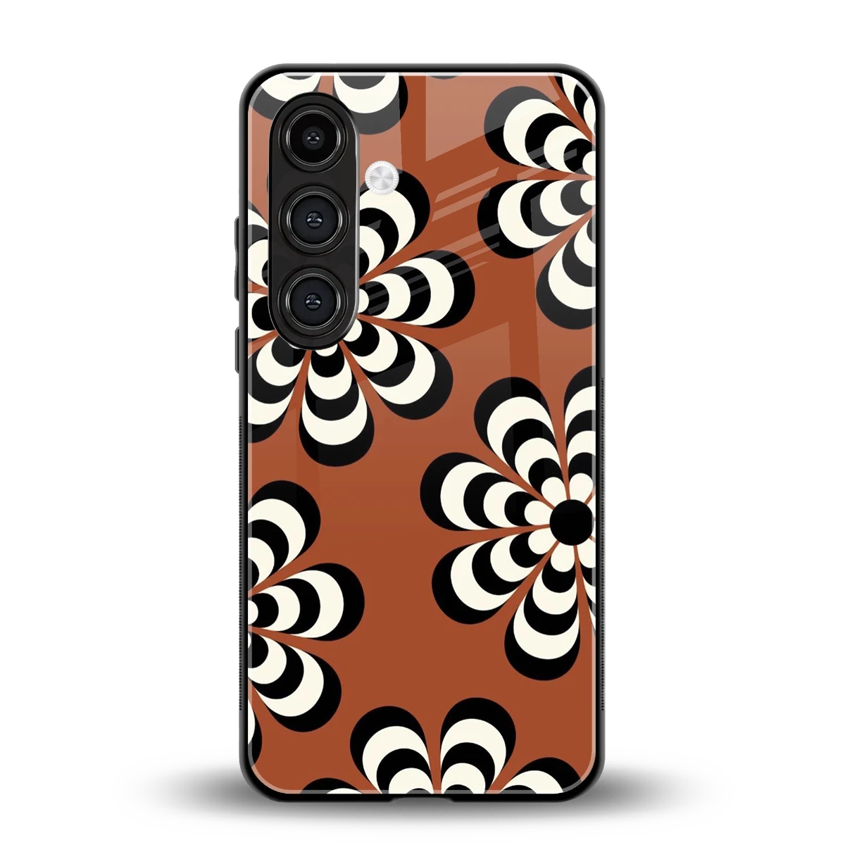 Earthy Bloom back phone cover | glass case for samsung galaxy s24