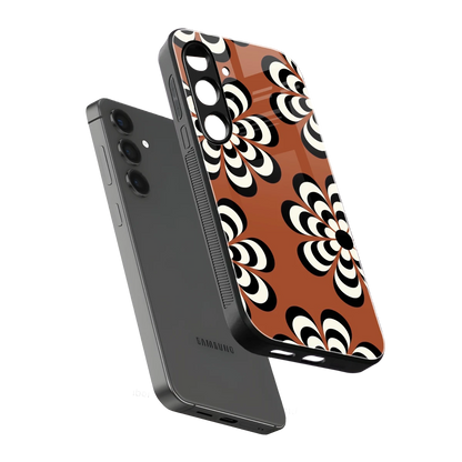 Earthy Bloom sleek samsung galaxy s23 fe cover with tempered glass back and TPU edges