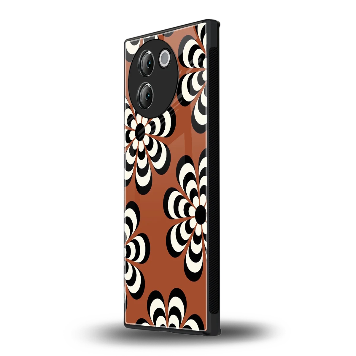 Earthy Bloom vivo v30e mobile cover | shockproof glass phone case