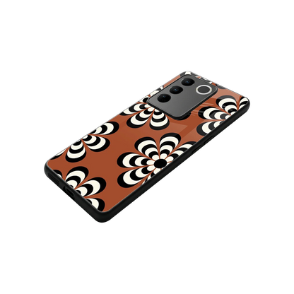 Earthy Bloom stylish phone case for vivo v27 5g | glossy glass and slim fit