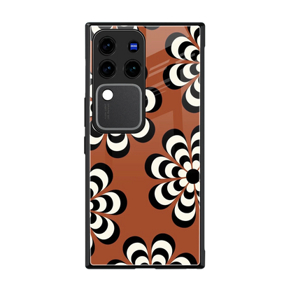 Earthy Bloom back phone cover | glass case forvivo v30 pro