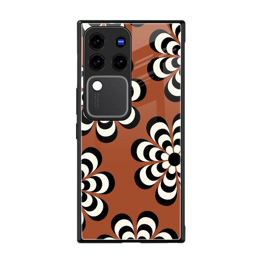 Earthy Bloom back phone cover | glass case forvivo v30 pro