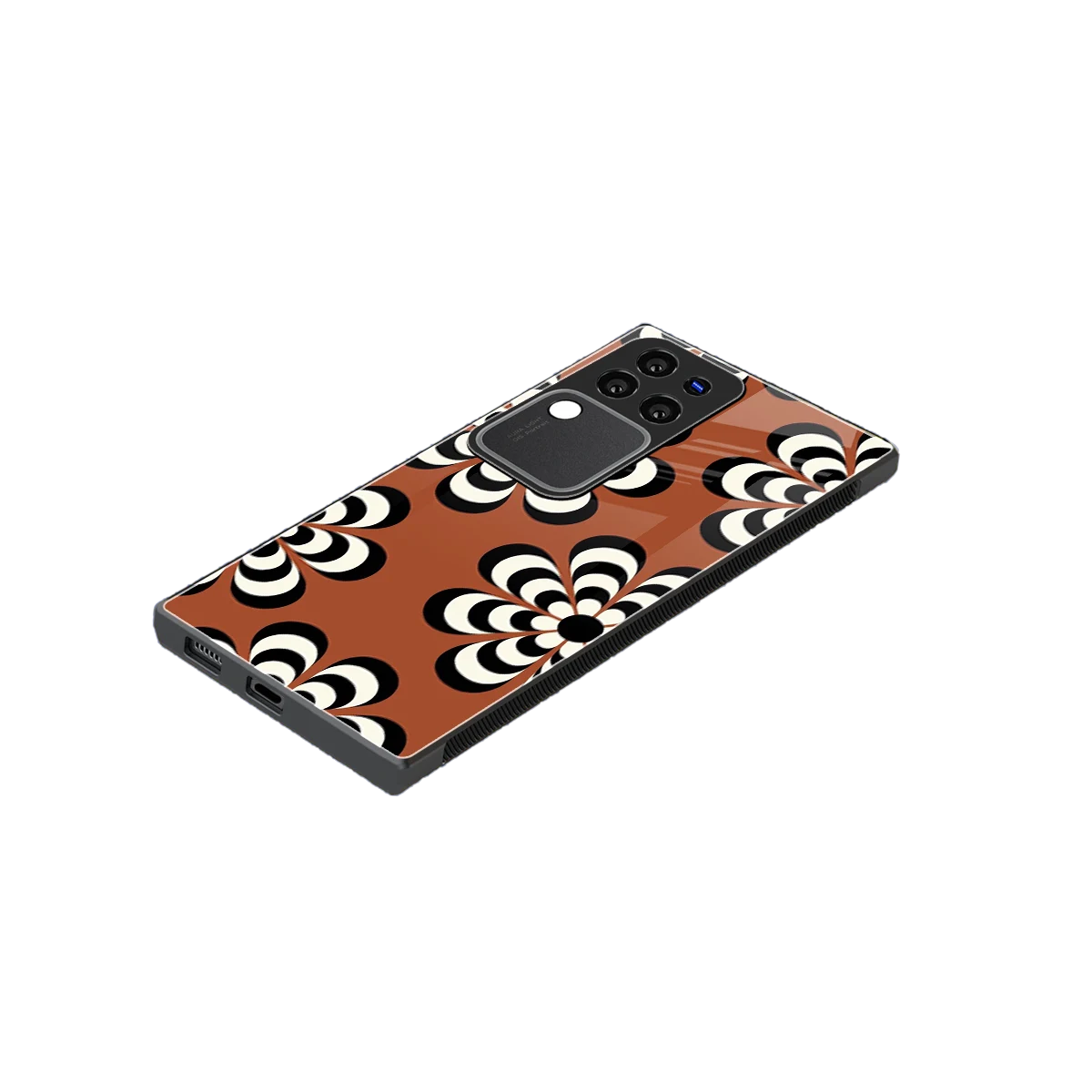 Earthy Bloom stylish phone case forvivo v30 pro | glossy glass and slim fit