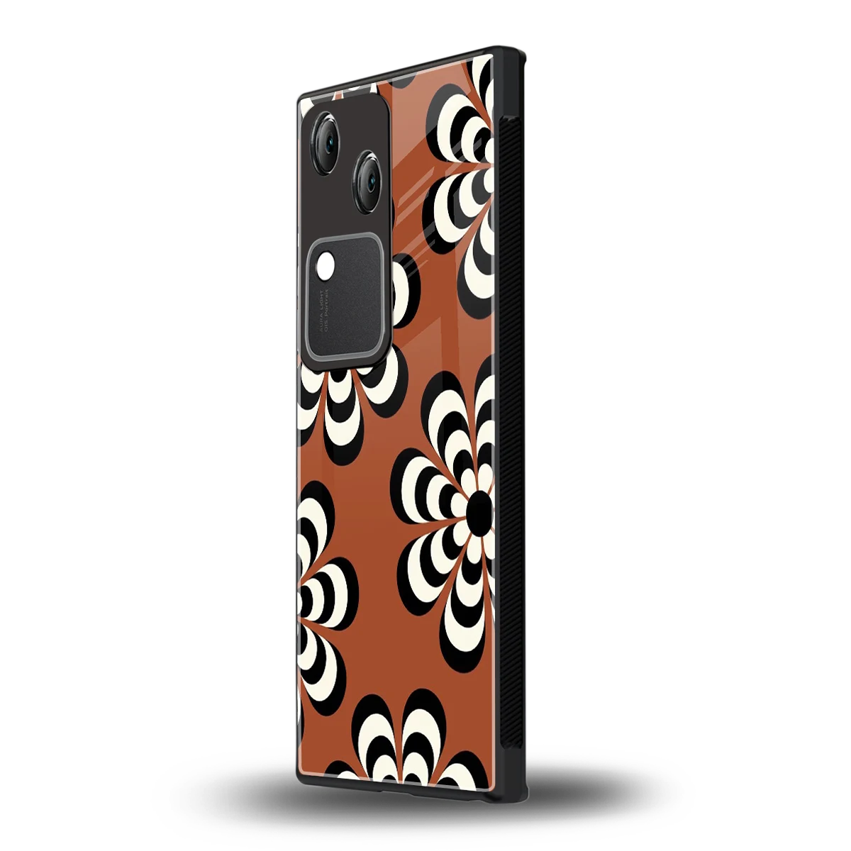 Earthy Bloom vivo v30 mobile cover | shockproof glass phone case