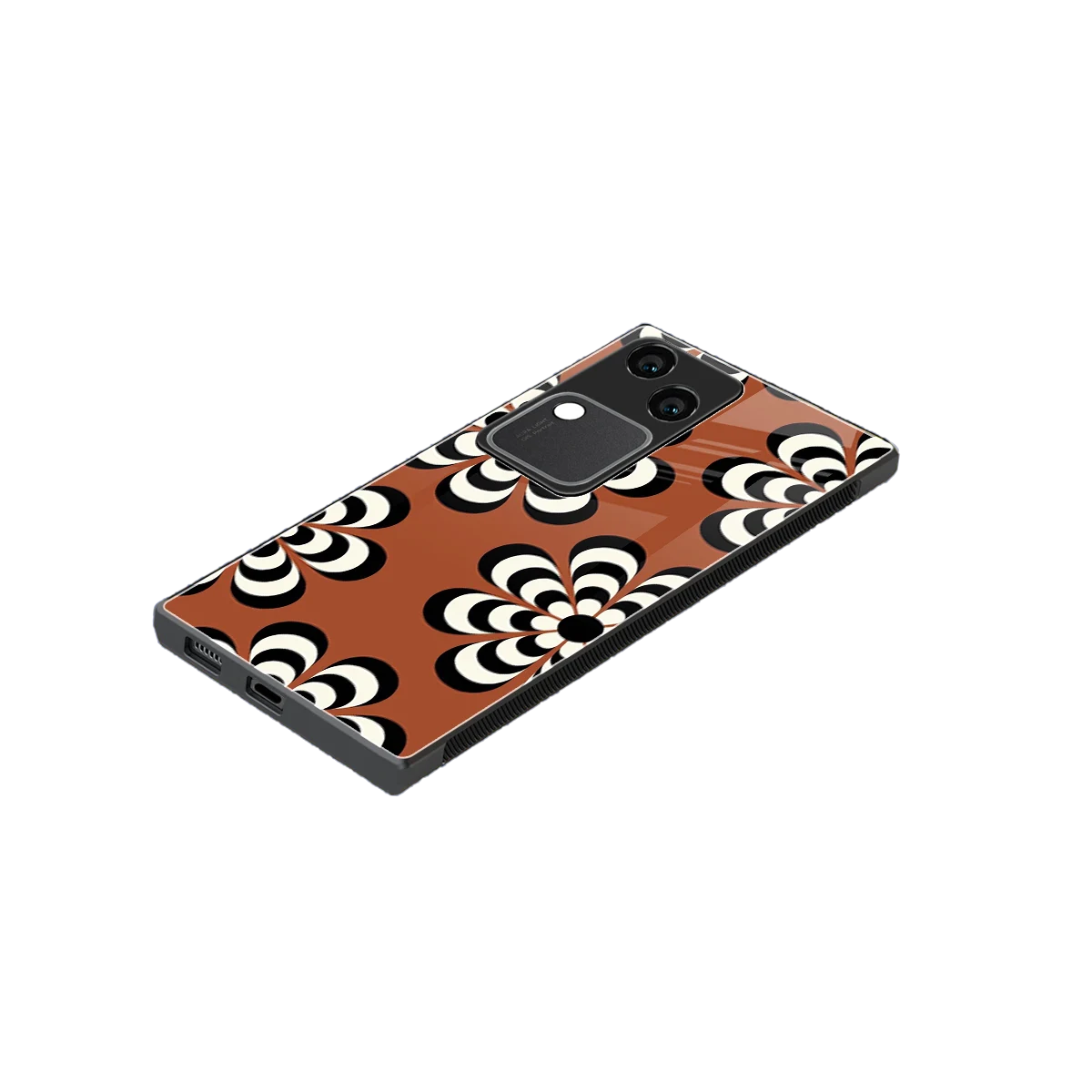 Earthy Bloom stylish phone case for vivo v30 | glossy glass and slim fit