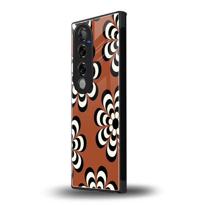 Earthy Bloom vivo v40 pro mobile cover | shockproof glass phone case