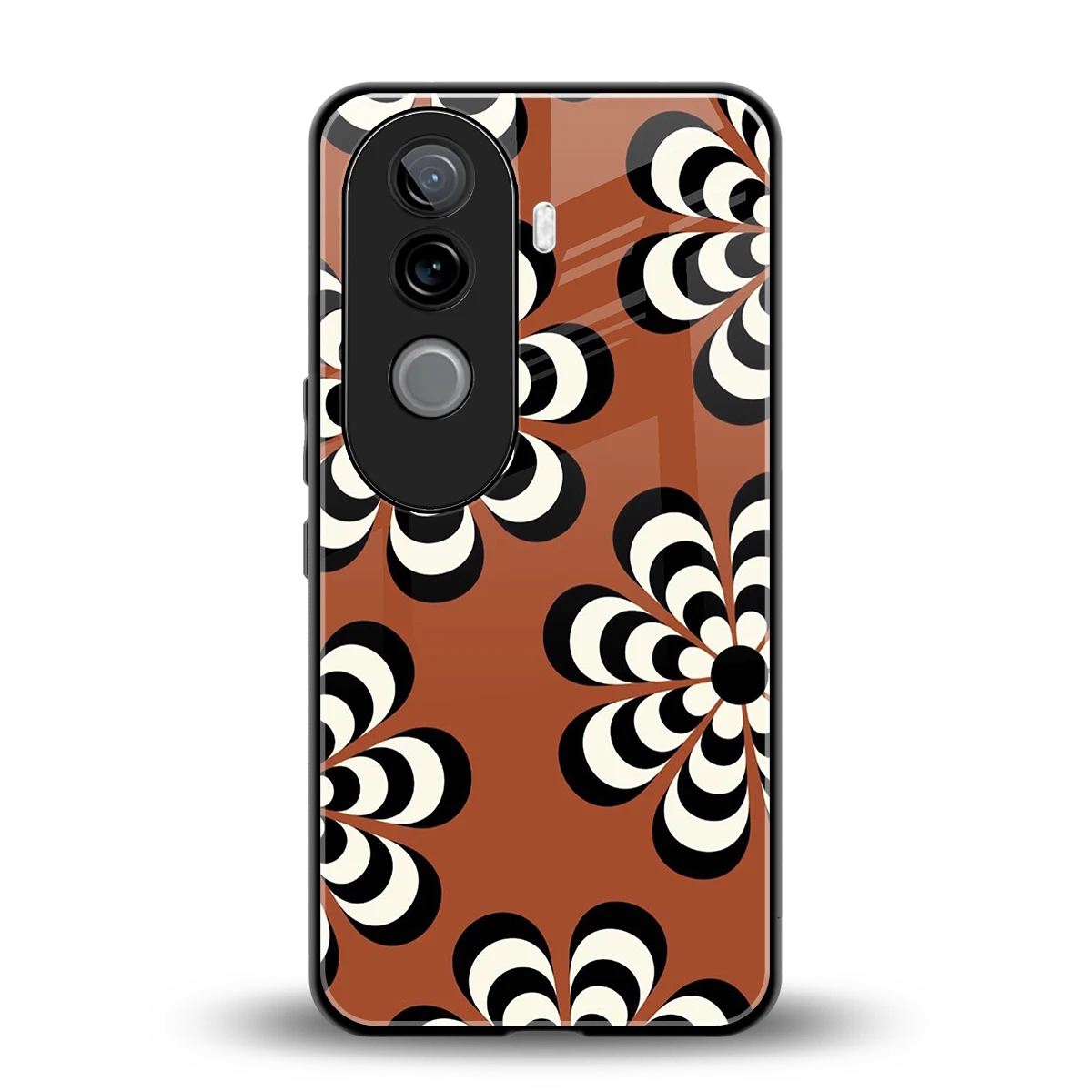 Earthy Bloom back phone cover | glass case for vivo v40e