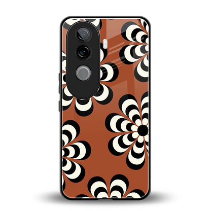 Earthy Bloom back phone cover | glass case for vivo v40e