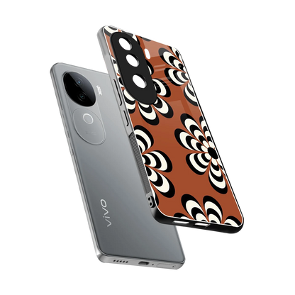 Earthy Bloom sleek vivo v40e cover with tempered glass back and TPU edges
