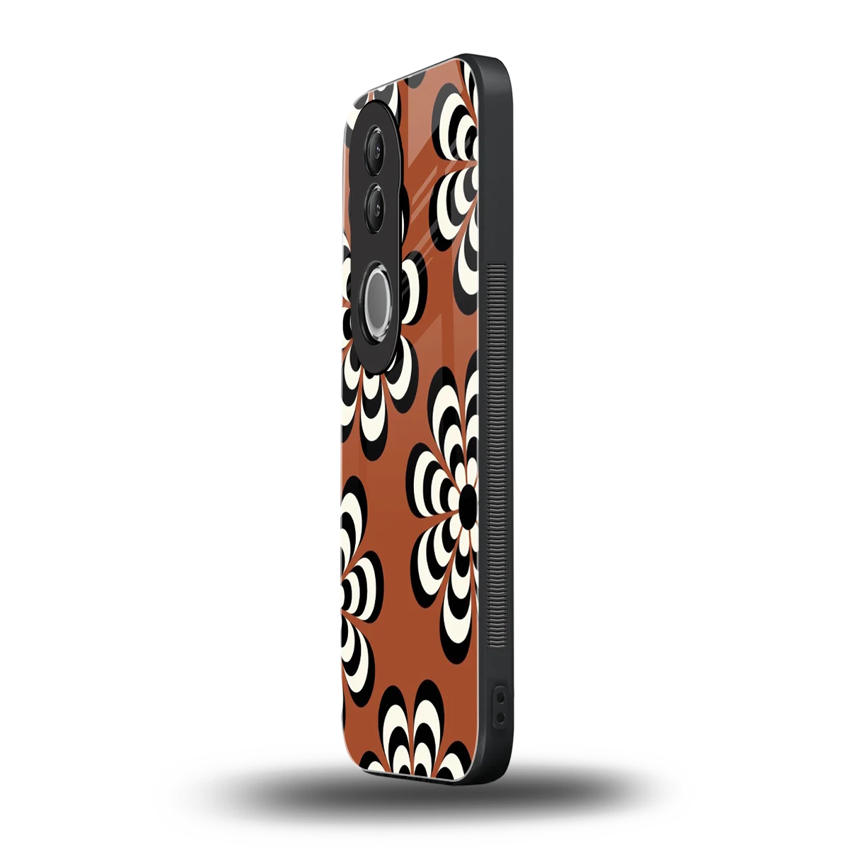 Earthy Bloom vivo v50 mobile cover | shockproof glass phone case