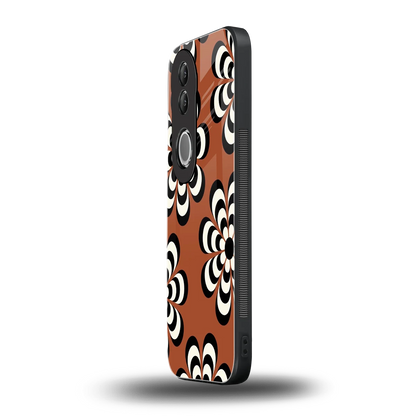 Earthy Bloom vivo v50 mobile cover | shockproof glass phone case