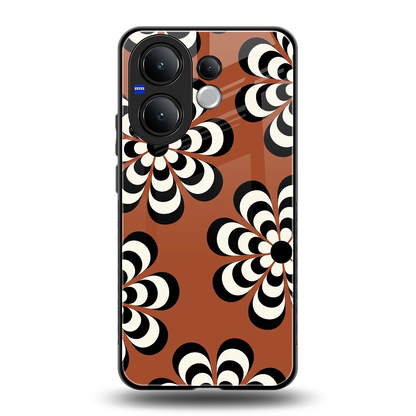 Earthy Bloom back phone cover | glass case for vivo v60