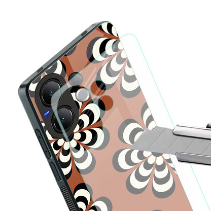 Earthy Bloom stylish phone case for vivo v60 | glossy glass and slim fit