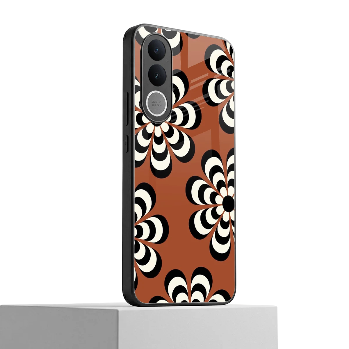Earthy Bloom vivo v70 fe mobile cover | shockproof glass phone case