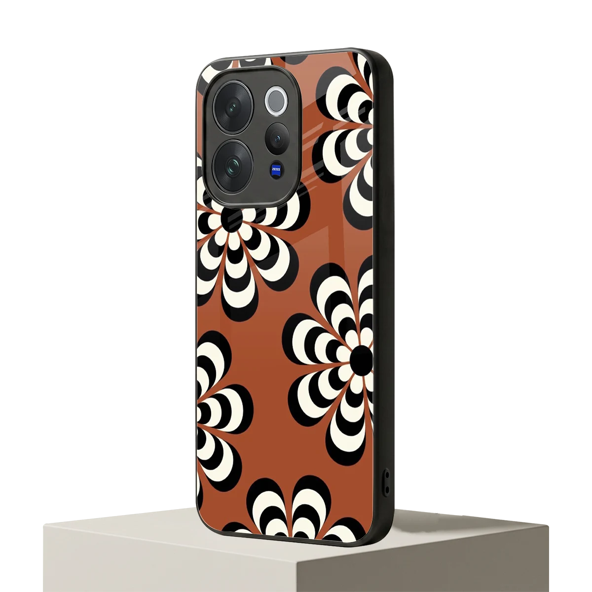 Earthy Bloom vivo v70 elite mobile cover | shockproof glass phone case