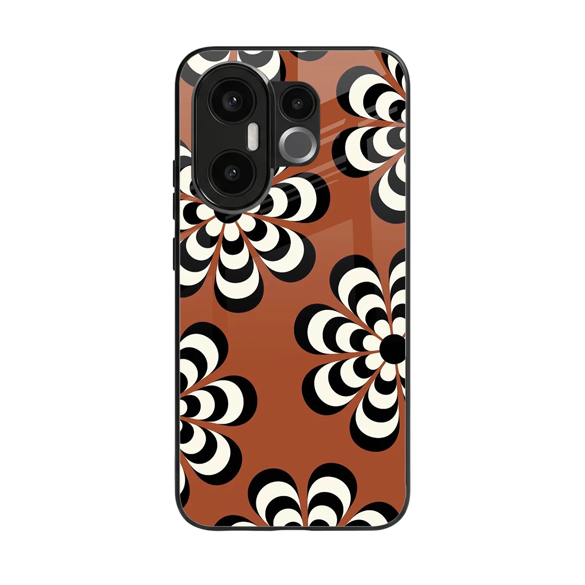 Earthy Bloom back phone cover | glass case for vivo x200 fe