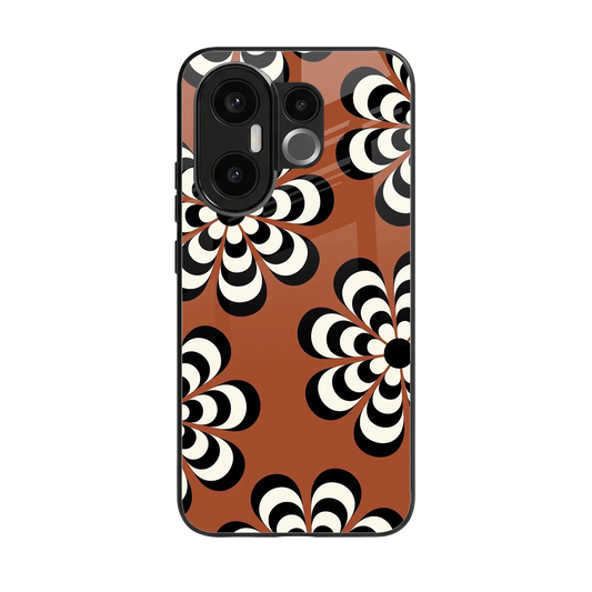 Earthy Bloom back phone cover | glass case for vivo x200 fe