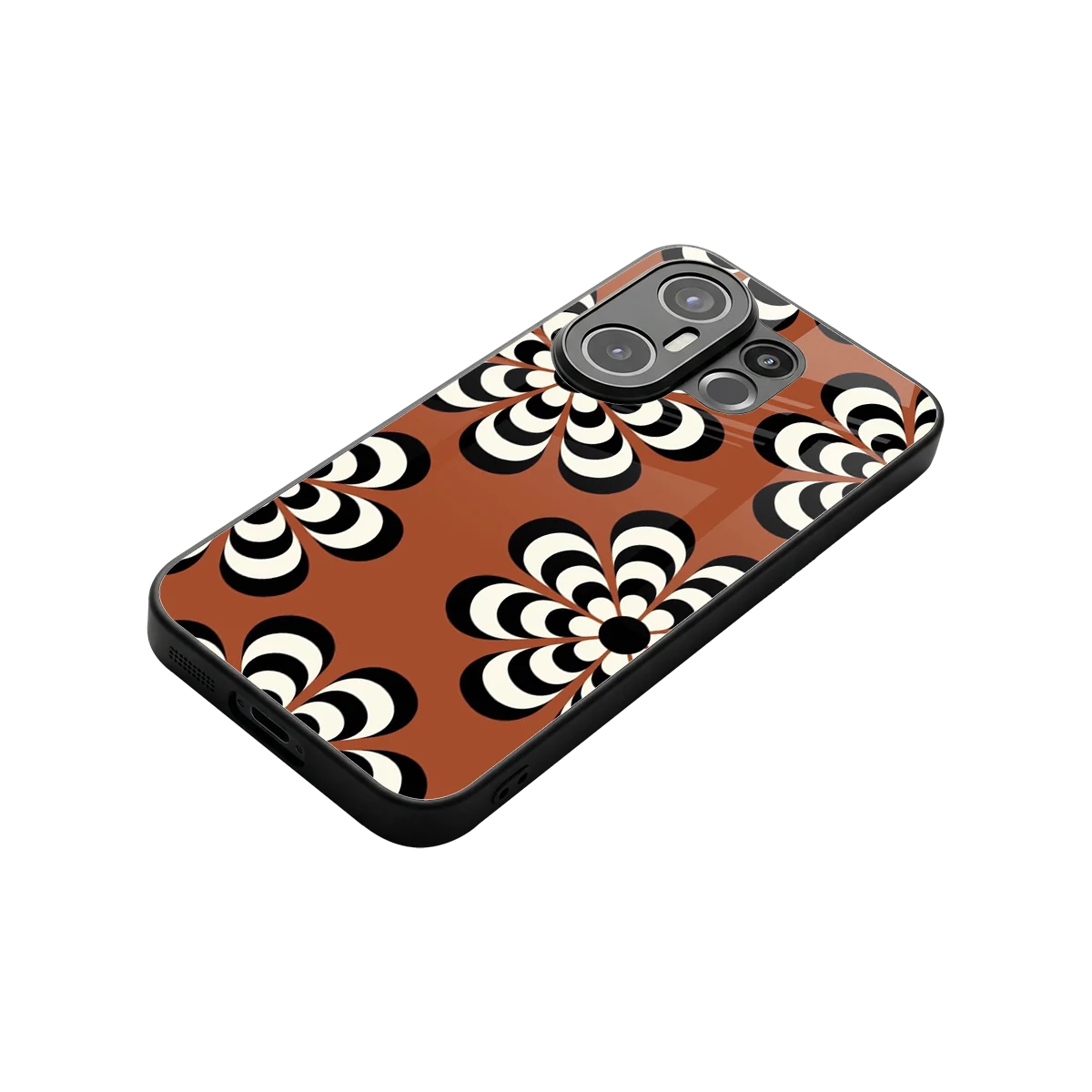 Earthy Bloom stylish phone case for vivo x200 fe | glossy glass and slim fit